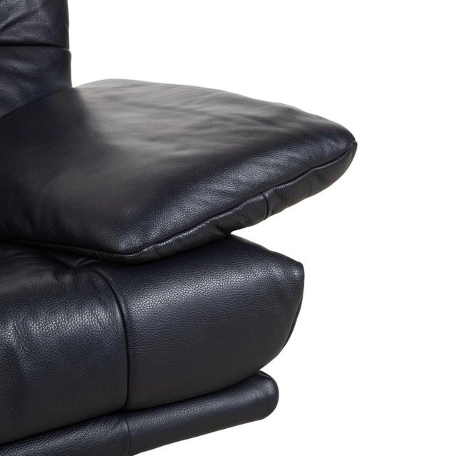 Modern BMP 418 2-Seater Sofa in Blue Leather from Rolf Benz For Sale - Image 3 of 16