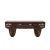 Vintage Chinese Brown Wood Open Flower RuYi Carving Apron Altar Console Table For Sale - Image 4 of 10