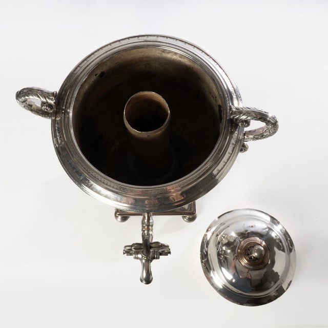 Silverplate Hot Water Urn For Sale - Image 4 of 12