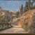 Original oil on canvas painting of a view from Garavan in Menton, France with mountain in the distance. Signed and dated...