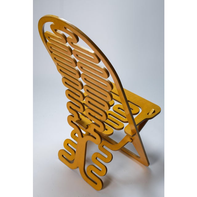 Wood Mid-Century Modern Lumbarest Chair by Gregg Fleishman, 1985 For Sale - Image 7 of 11