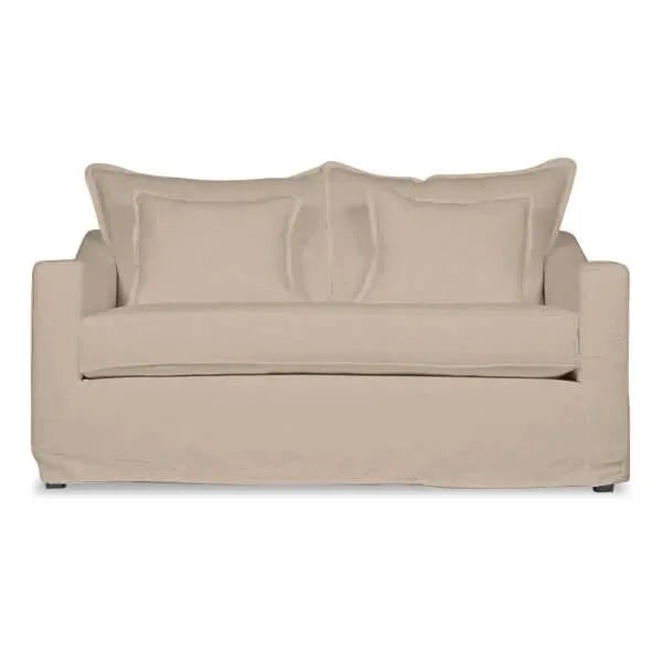 Textile Moss Home Darcy Loveseat 64"W, Safari Oatmeal For Sale - Image 7 of 7