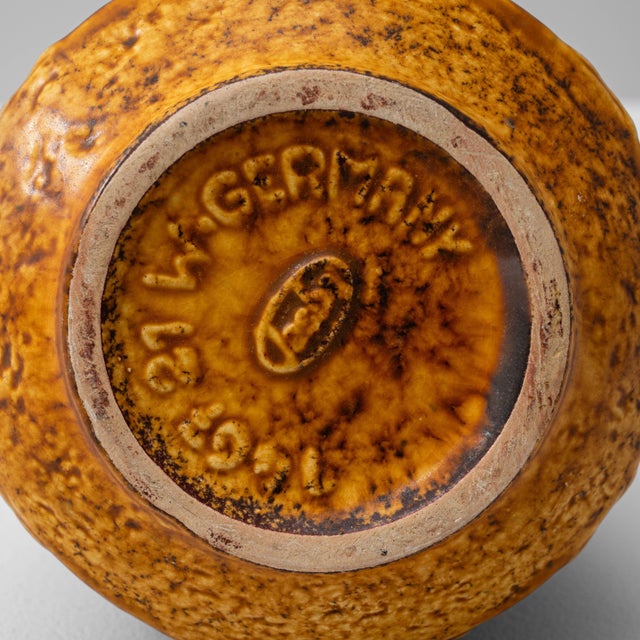 Yellow 1960s German "W. Germany" Ceramic Vase For Sale - Image 8 of 18