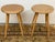 Tan Space Copenhagen for Mater Soaped Oak Wood Counter Stools, Pair For Sale - Image 8 of 12