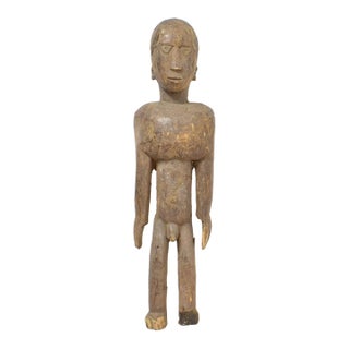 Early 20th Century Lobi Standing Male Wood Figure Ghana For Sale