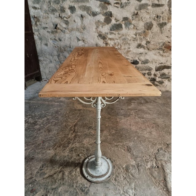 Antique French Bistro Table Dining Table, 1900s For Sale - Image 4 of 17