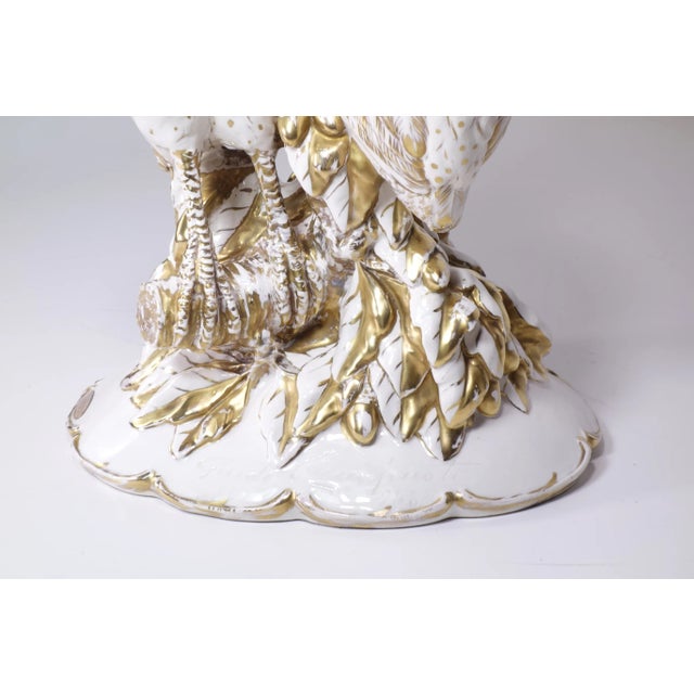 Italian Art Deco Figurine of Pheasants in Porcelain by Guido Cacciapuoti, 1920s For Sale - Image 9 of 12
