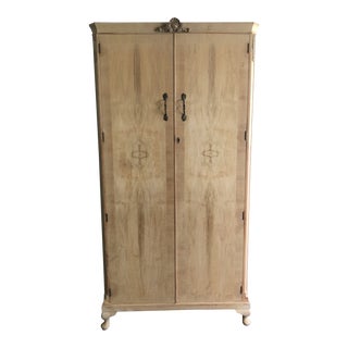 Antique English Fitted Wardrobe Armoire For Sale