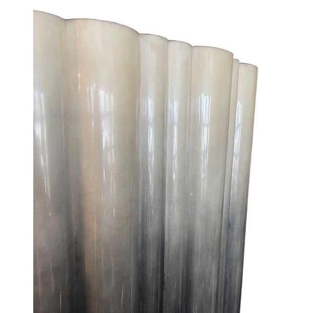 Gray Sculptural Parchment Bar Cabinet With Radiant Ombre Finish. u.s.a. 1980's. For Sale - Image 8 of 8