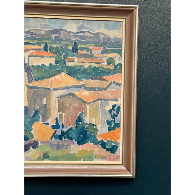 1940s Evert H. Duhan, Bourg St Andeol, 1947, Oil on Canvas, Framed For Sale - Image 5 of 10
