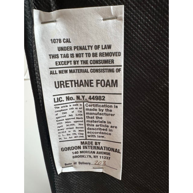 Vintage Mies Van Der Rohe Tubular Brno Chairs upholstered in ‘OFC’ black faux leather and triple chrome plated, polished...