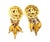 Chanel Chanel Vintage Gold Plated Round CC Filigree Spear Dangle Clip on Earrings, A Pair For Sale - Image 4 of 6