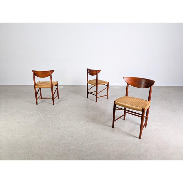 Wood Model 316 Chairs by Peter Hvidt and Orla Mølgaard-Nielsen for Søborg Møbelfabrik, Set of 5 For Sale - Image 7 of 12