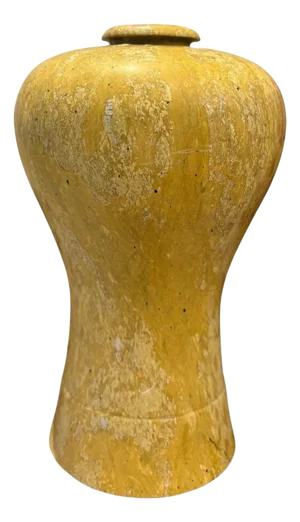 19th Century Japanese Carved Stone Bud Vase