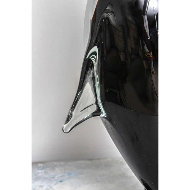 1980s Large Pair of "Cristalleria Stile D'Arte" Artisan Glass Penguins For Sale - Image 10 of 11