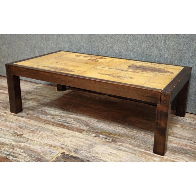 Wood Vintage Herbarium Coffee Table, 1940s For Sale - Image 7 of 7
