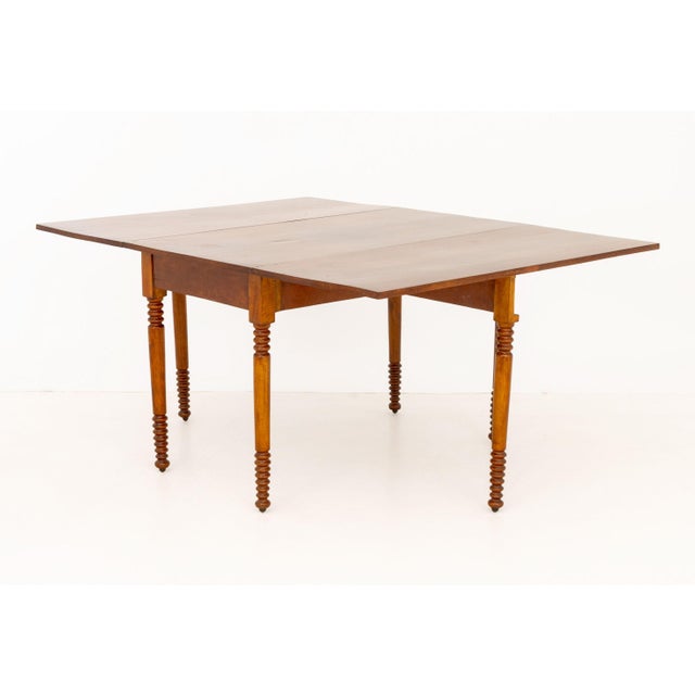 Wood American Maple Drop Leaf Dining Table For Sale - Image 7 of 9
