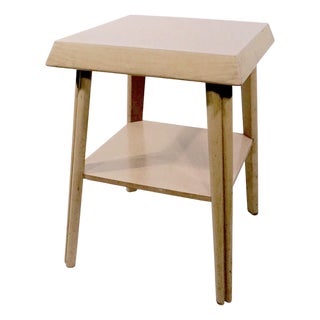 Mid Century Two Tier End Table Att. To Mersman For Sale