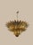 Mid-Century Modern Murano Amber Palm Glass Chandelier – Hand Made in Italy For Sale - Image 3 of 7