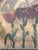 1970s Pair Abstract Modern Floral Small Paintings Framed For Sale - Image 4 of 7