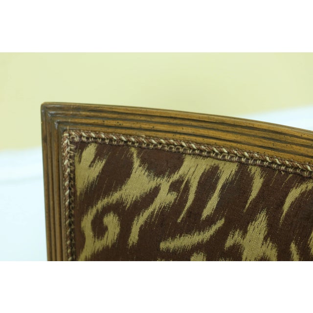 Textile Pair French Louis XVI Style Decorative Open Armchairs For Sale - Image 7 of 12