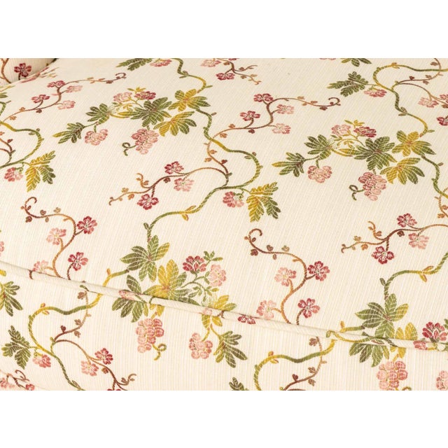 Dapha Floral Upholstered Swivel Arm Chairs, Pair For Sale In New York - Image 6 of 8