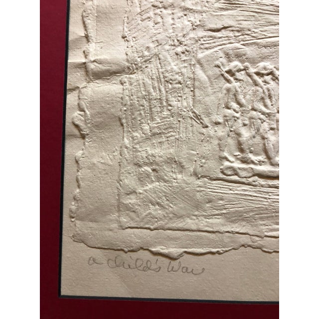 White William Haendel, Bill Haendel Americana 'A Child's War' Cast Paper Relief Sculpture, 1975 For Sale - Image 8 of 9