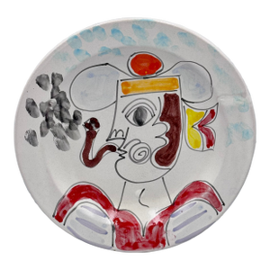 Pasta Bowl Plate by Italian Artist Giovanni DeSimone in the Manner of Picasso