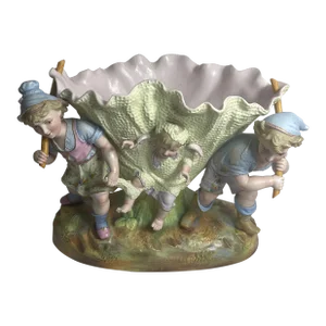 Early 20th Century Porcelain Planter Marked Sitzendorf