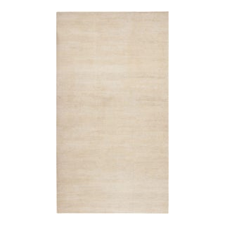 Rug & Kilim’s Modern Textural Oversized Rug With Striae of Beige - 10'x18' For Sale