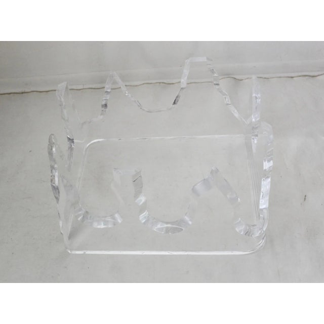 Mid-Century Modern Lion in Frost Style Lucite Iceberg Coffee Table Base Vintage Modern For Sale - Image 3 of 12