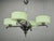 Art Deco Green Opaline Glass Chandelier, Former Czechoslovakia, 1930s For Sale - Image 13 of 14