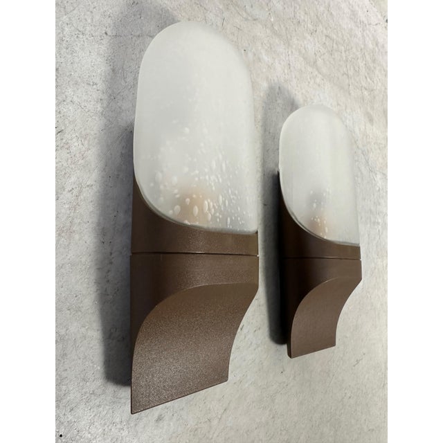 Vintage Frosted Glass Wall Lamp from Hans Popp, Set of 2 For Sale - Image 10 of 10