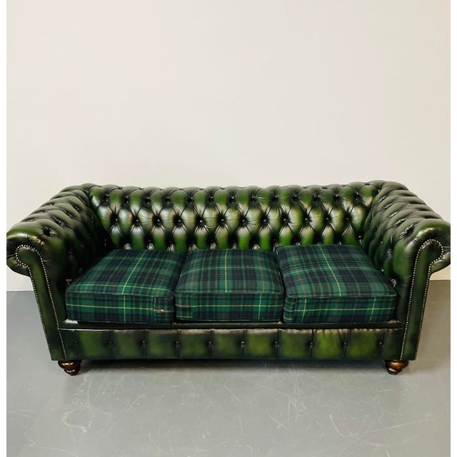 Ralph Lauren Tufted Leather Chesterfield Sofa Baci Living Room