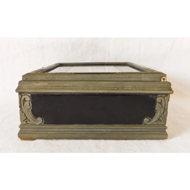 Antique Early 1900s Victorian Family Picnic Portrait Mirrored Jewelry Dresser Trinket Box For Sale - Image 10 of 13