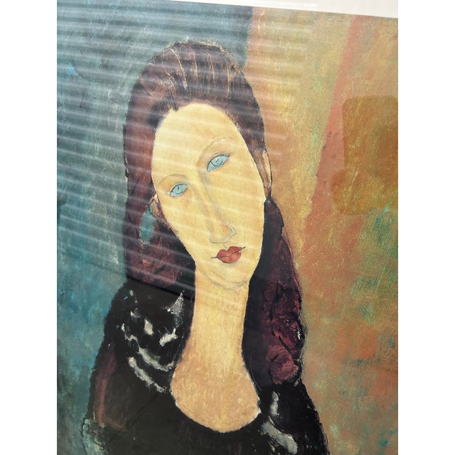 Vintage exhibition poster for Modigliani’s show at the Israel Museum in 1988. Depicts his portrait of Jeanne Hebuterne...