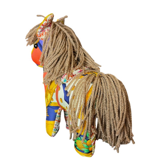 French Hermes Carpe Diem Vintage Silk Scarf Noble Pony For Sale - Image 3 of 3