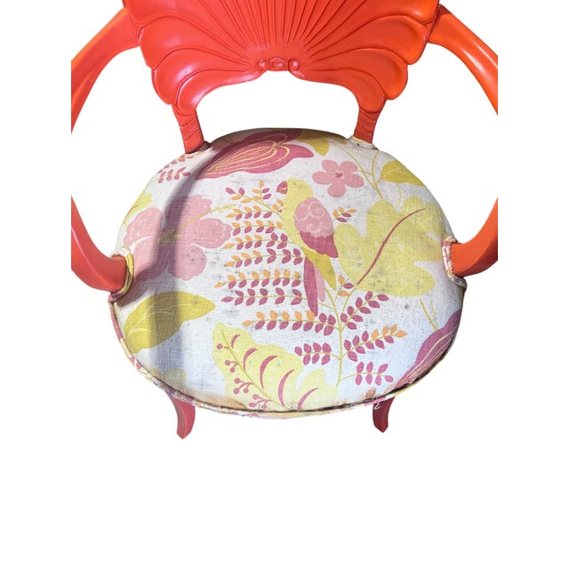 1980s Venetian Grotto Style Shellback Dining Arm Chair For Sale In West Palm - Image 6 of 12