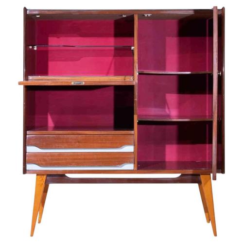 Mid-Century Modern Italian Bar Cabinet For Sale - Image 3 of 14