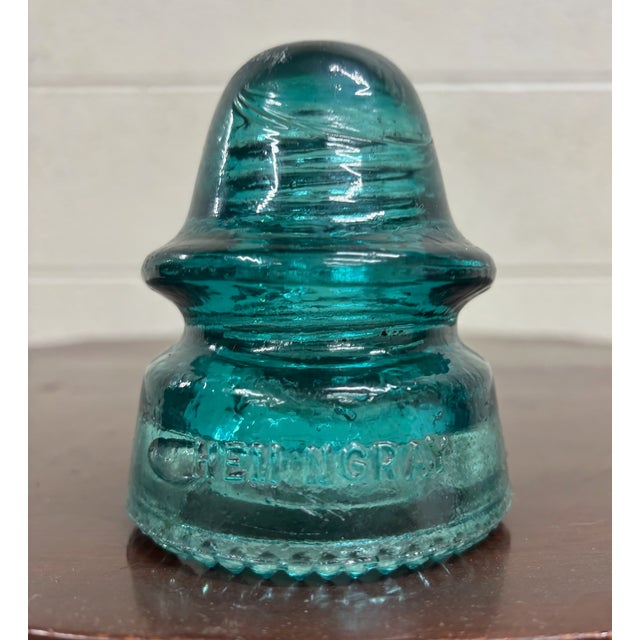 This is a gorgeous aqua or teal vintage glass Hemingray 19 insulator. Has a small chip on the inside as pictured. Tons of...