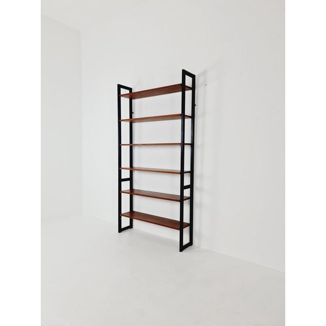 Vintage Teak Library Book Shelf-System by Jussi Peippo for Asko, 1960s For Sale - Image 3 of 12