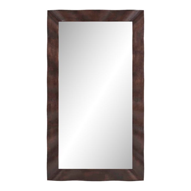 Wrinkle Wavy Wood Mirror For Sale