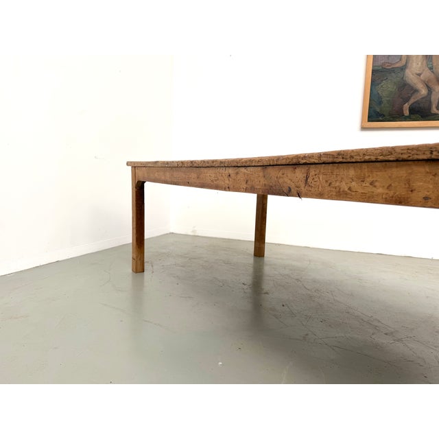 1950s Large Brutalist Farmhouse Table in Oak, 1950s For Sale - Image 5 of 18