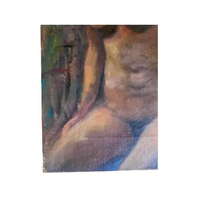 Vintage Oil Painting on Canvas of a Nude Female Figure, Circa 1940’s For Sale - Image 4 of 7