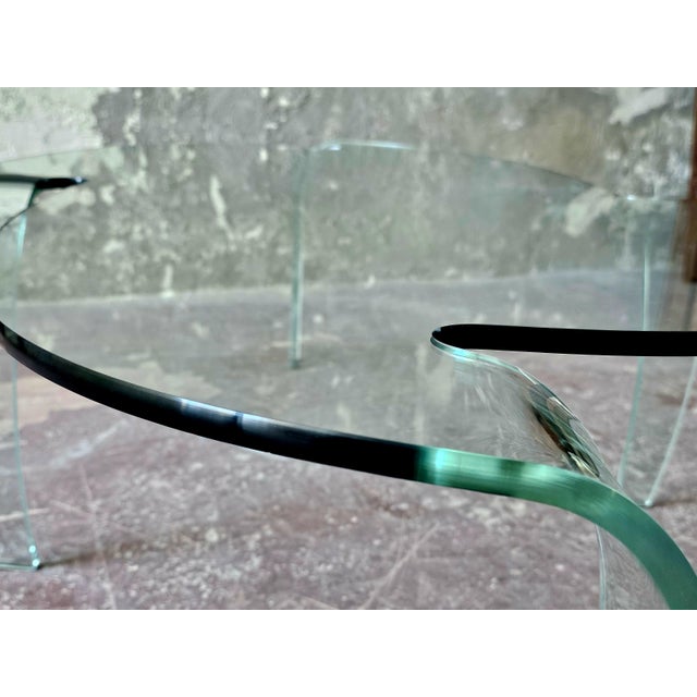 Glass Glass Coffee Table from Fiam, 1980s For Sale - Image 7 of 11