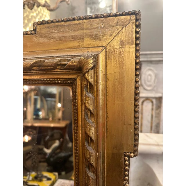 Large Antique French Mirror, 1850 For Sale - Image 9 of 11