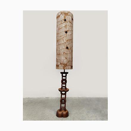 Wood Vintage Danish Wooden Floor Lamp, 1970 For Sale - Image 7 of 7