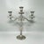 1950s Stunning candelabra for three candles in stainless steel. Handmade, in excellent condition. Made in Italy Dimension:...