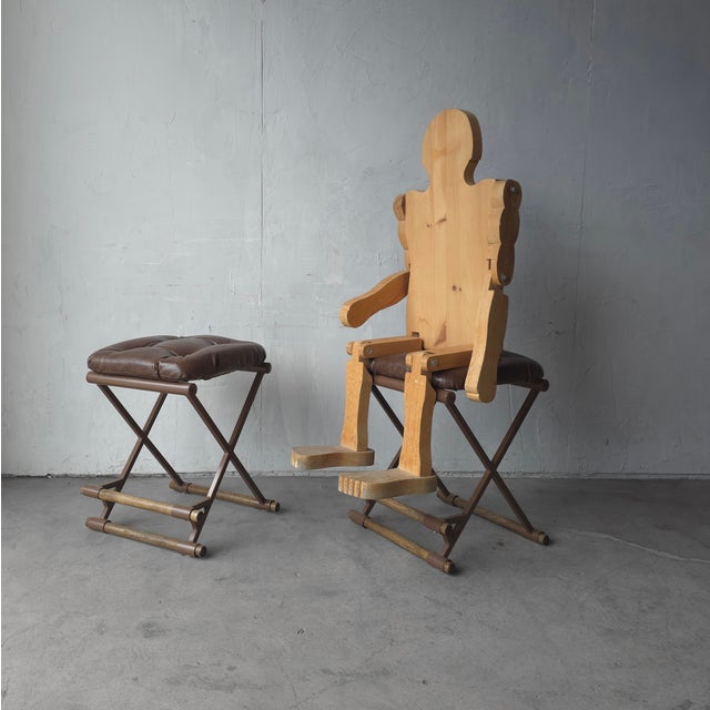 Mid-Century Modern Pair of 1970's Counter Stools After Cleo Baldon For Sale - Image 3 of 11