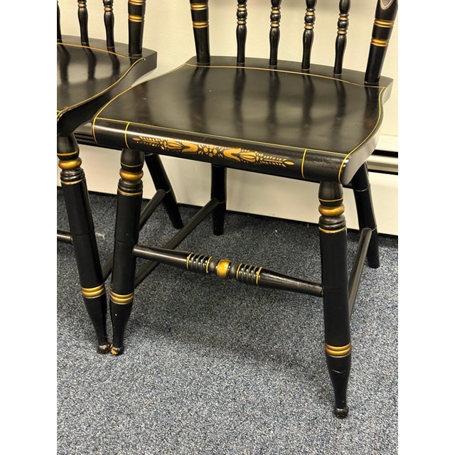 Vintage Paint Decorated Hitchcock Chairs - A Pair For Sale In New York - Image 6 of 12